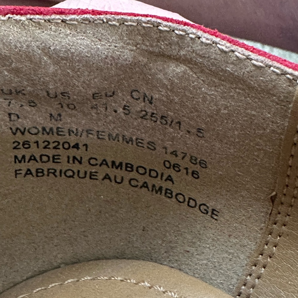 Clarks Red Faux Suede Pumps, Size 10 - Picture 2 of 9